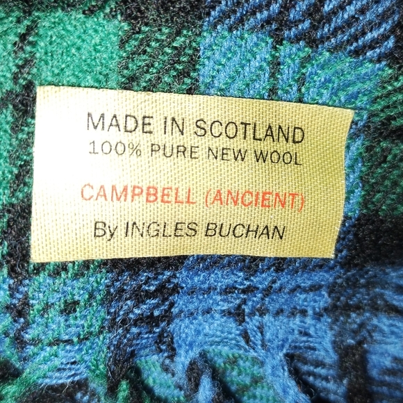 Ingles Buchan Campbell (Ancient) 100% Pure New Wool Tartan Scarf - Picture 3 of 4